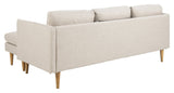 Milly, 2-pers. Chaiselong, højre - beige - Unoliving.com