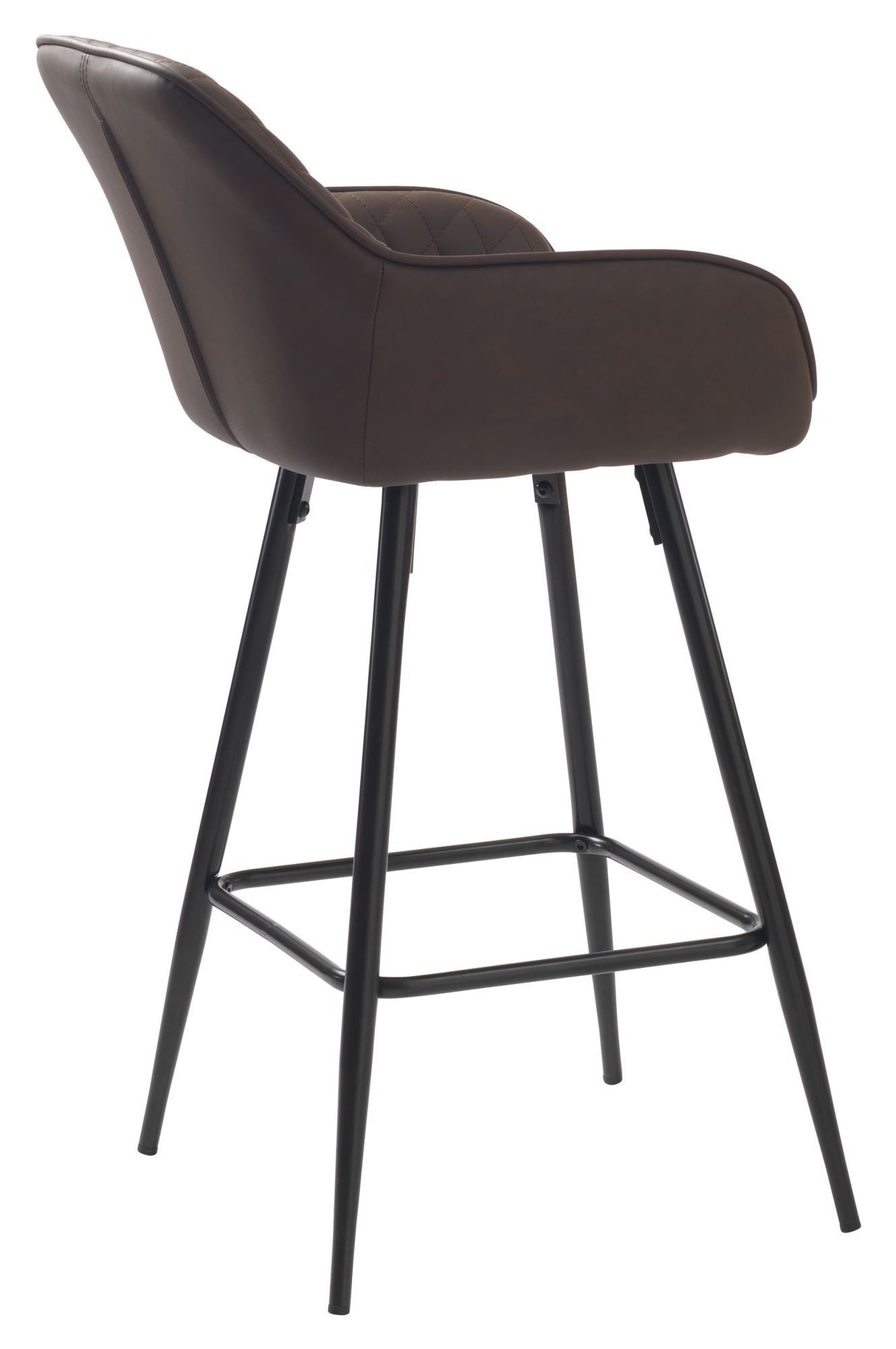 Milton barstol SH: 67cm, Brun PU - Unoliving.com