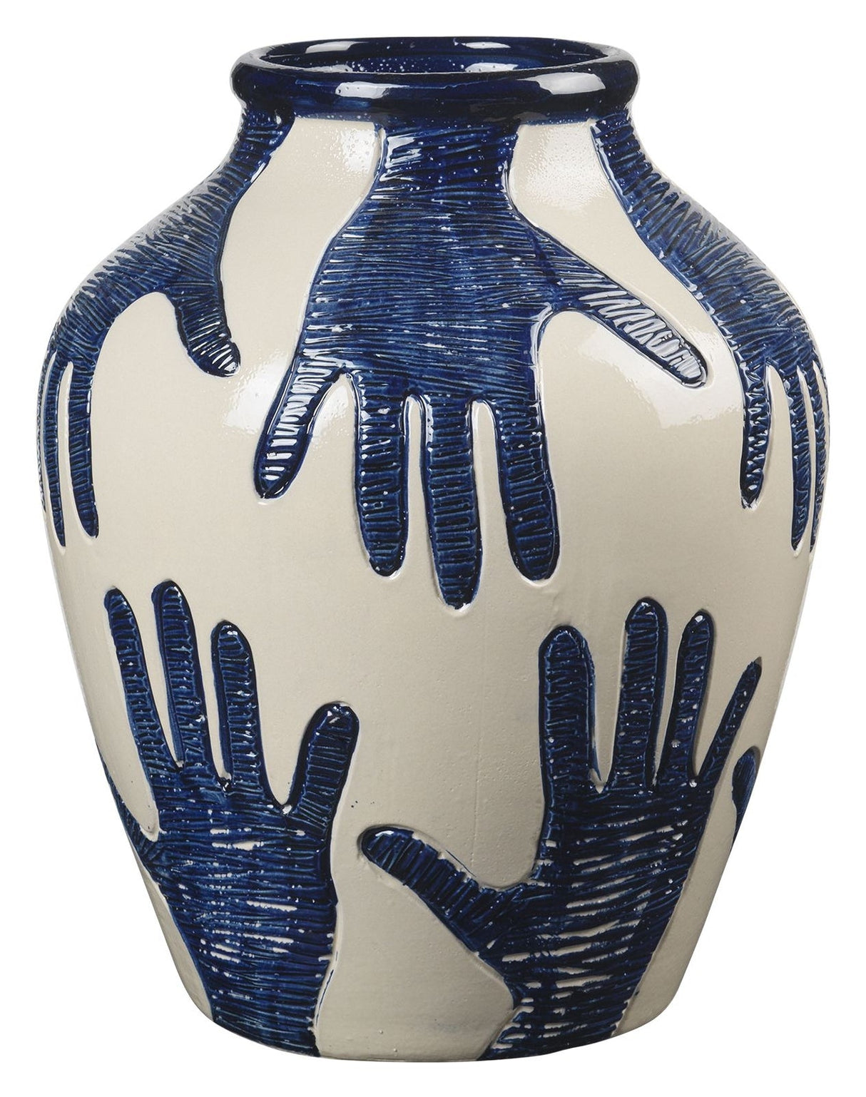 Mime Vase, Hvid/blå - Unoliving.com