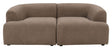 Mindy 2-pers. Sofa, Brun tekstil - Unoliving.com