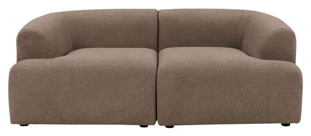 Mindy 2-pers. Sofa, Brun tekstil - Unoliving.com