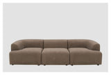 Mindy 3-pers. Sofa, Brun tekstil - Unoliving.com