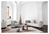 Modernist Loungestol, Beige Bouclé - Unoliving.com