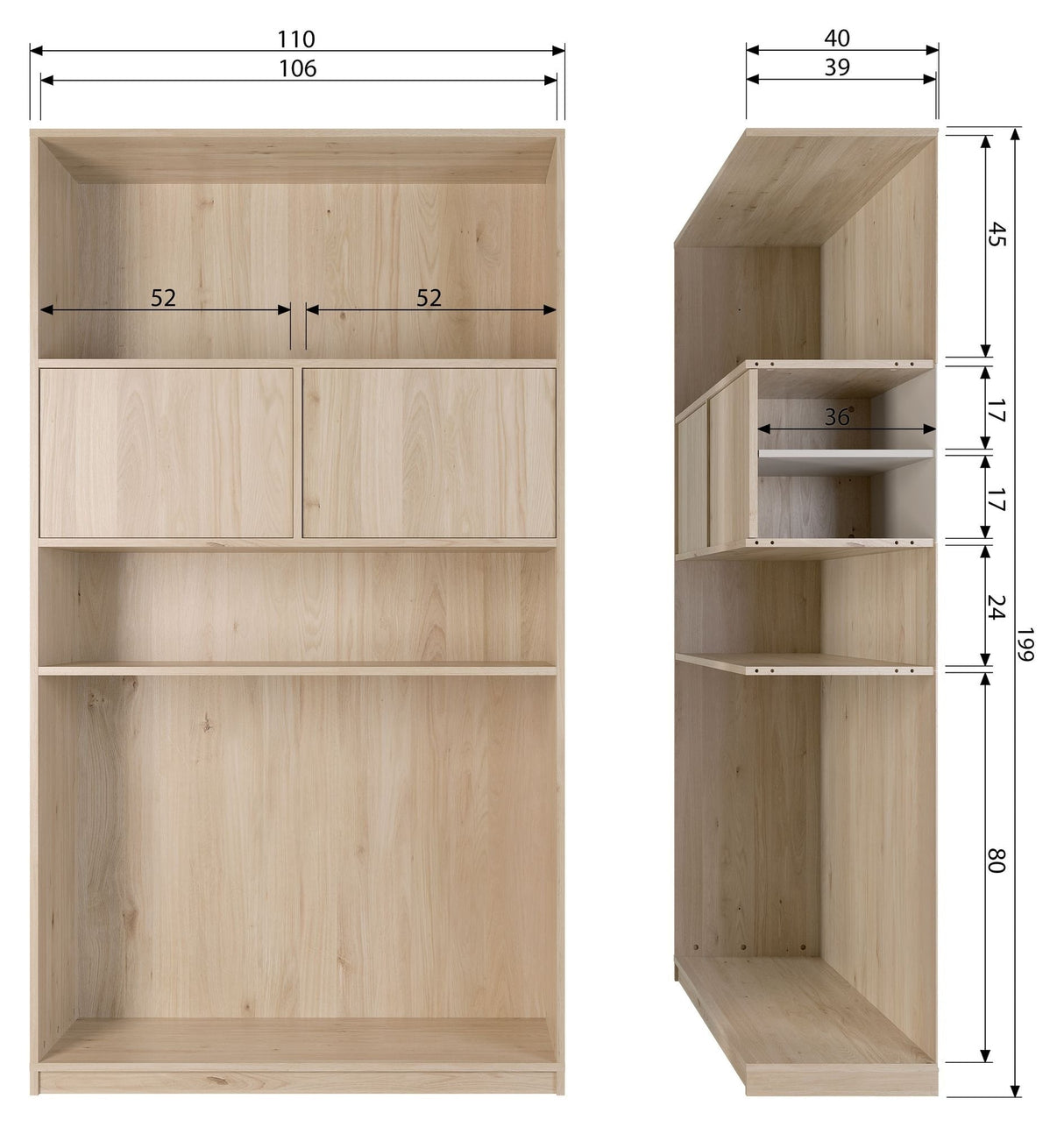 Modulair Overskab 40x110 - Eg - Unoliving.com