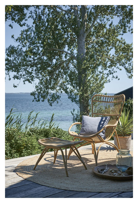 Monet Exterior Fodskammel, Alu-Rattan - Unoliving.com