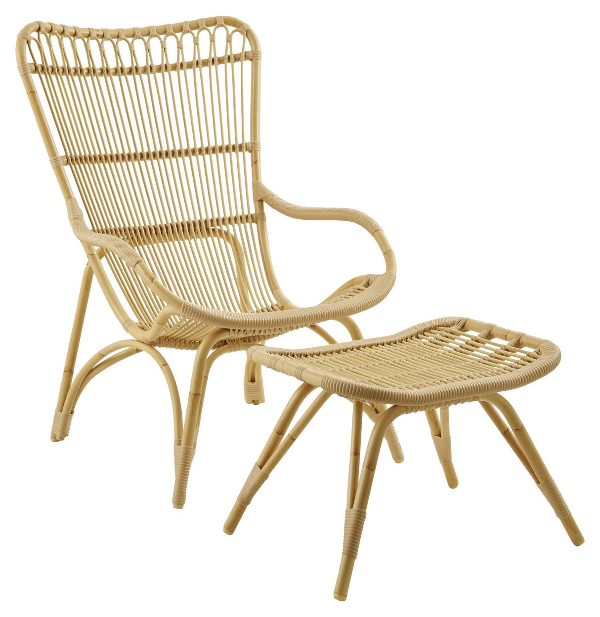 Monet Exterior Fodskammel, Alu-Rattan - Unoliving.com