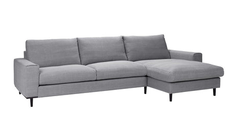 Mossy 3-pers. Sofa m. chaiselong - Lysegrå - Unoliving.com