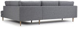 Nabbe 2-pers. Open End Sofa, højre, Grå - Unoliving.com