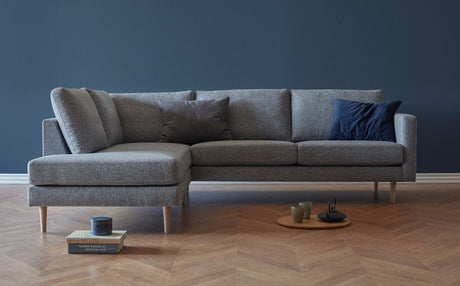 Nabbe 2-pers. Open End Sofa, venstre, Grå - Unoliving.com