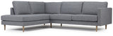 Nabbe 2-pers. Open End Sofa, venstre, Grå - Unoliving.com