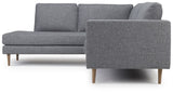 Nabbe 2-pers. Open End Sofa, venstre, Grå - Unoliving.com