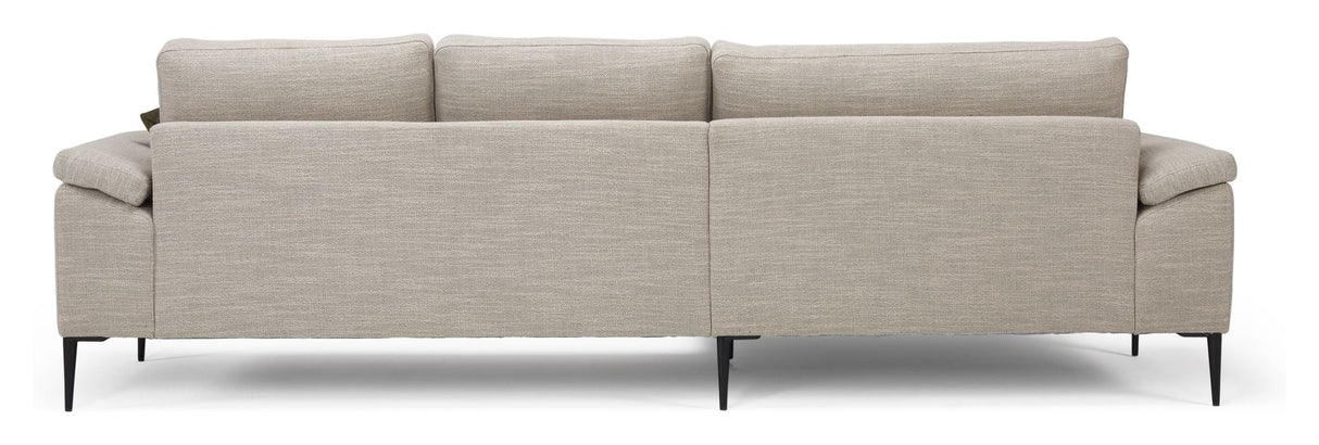 Nabbe 3-pers. Sofa m. chaiselong, venstre Sand stof - Unoliving.com