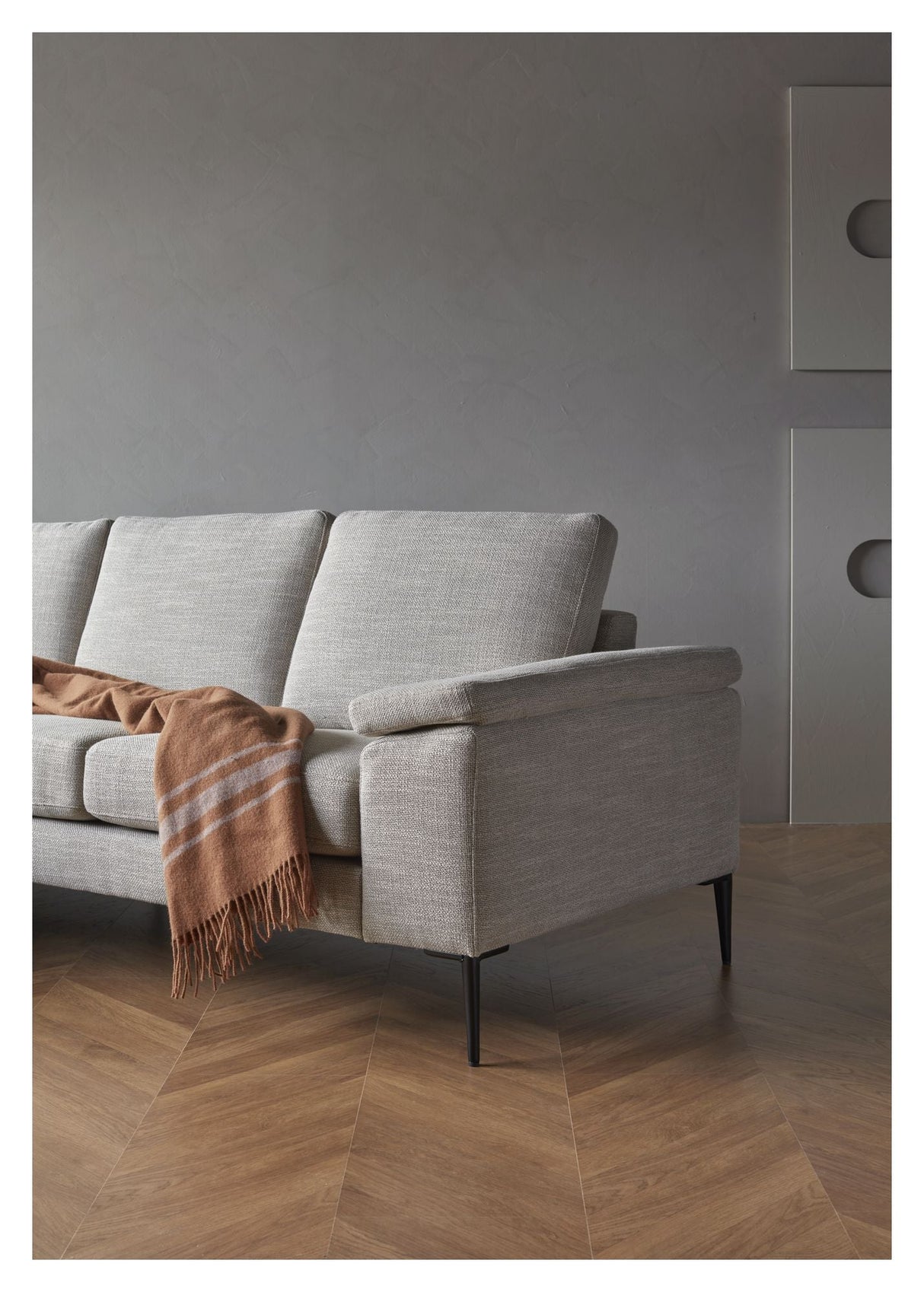 Nabbe 3-pers. Sofa m. chaiselong, venstre Sand stof - Unoliving.com