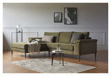 Nabbe 3-pers. Sofa m. chaiselong, venstre grøn stof - Unoliving.com