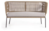 Nadin Loungesofa, Beige reb/Galvaniseret stålben - Unoliving.com