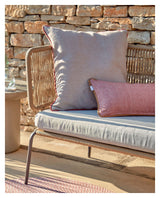 Nadin Loungesofa, Beige reb/Galvaniseret stålben - Unoliving.com