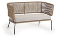 Nadin Loungesofa, Beige reb/Galvaniseret stålben - Unoliving.com