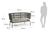 Nadin Loungesofa Grøn, B135 - Unoliving.com