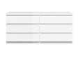 Naia Kommode - Hvid højglans m/6 skuffer - Unoliving.com