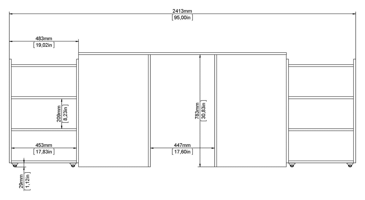 Naia Sengegavl 140 cm - Mat sort folie - Unoliving.com