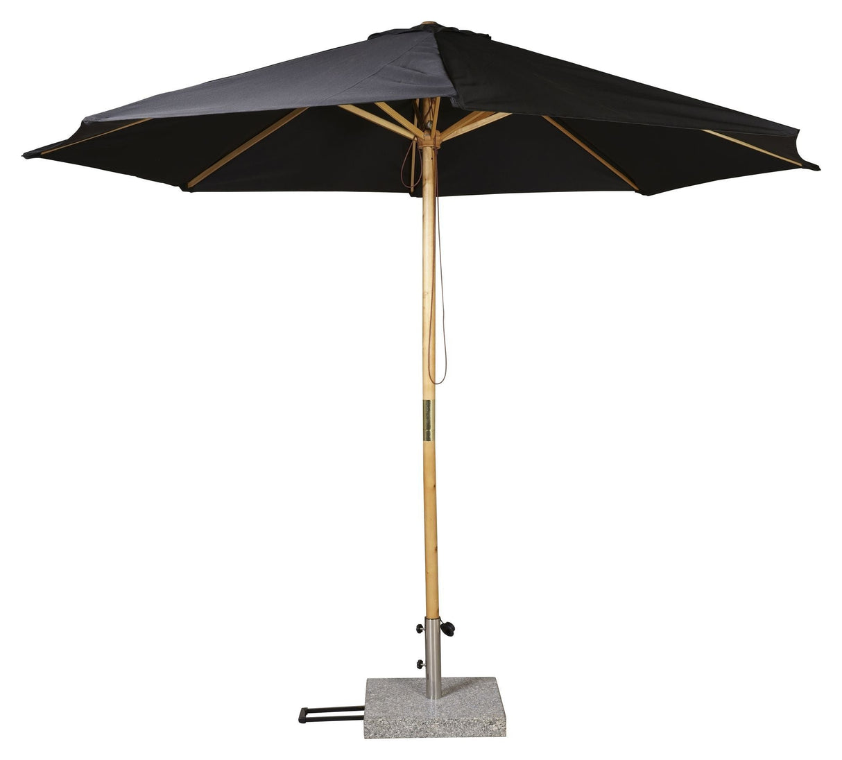 Naxos, Parasol 3m - Træ/Sort - Unoliving.com