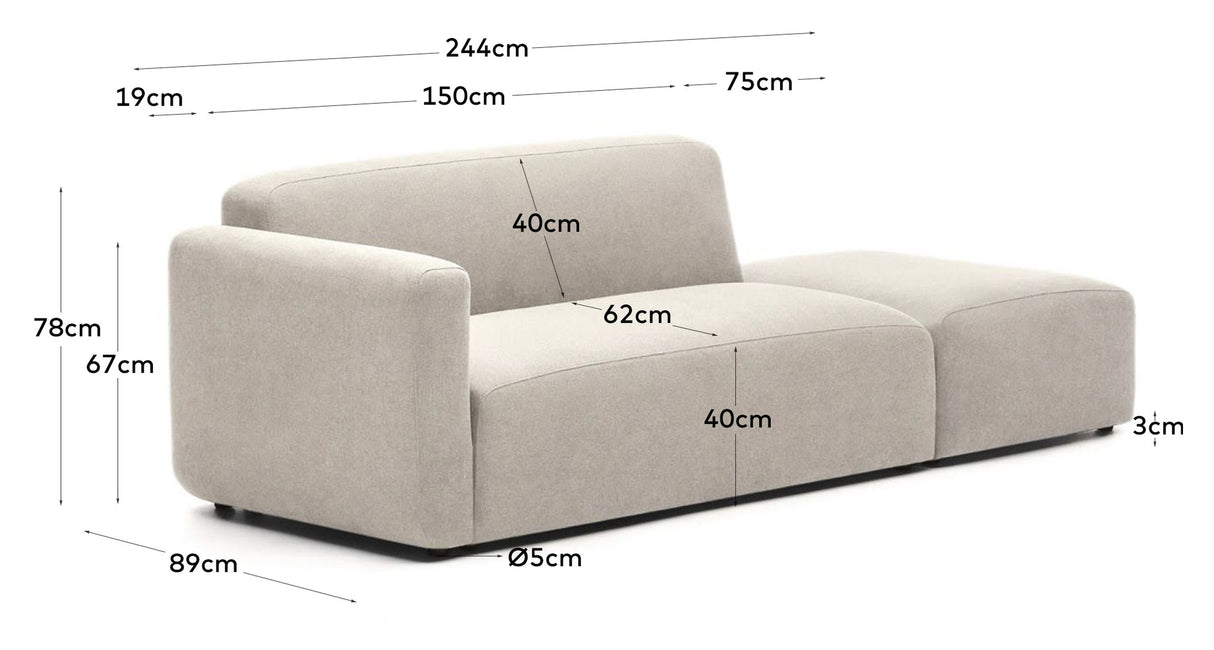 Neom 2-pers. Sofa, Beige - Unoliving.com