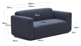 Neom 2-pers. Sofa, Blå - Unoliving.com