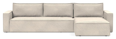 Newilla Sovesofa m. chaiselong, Bouclé Taupe - Unoliving.com