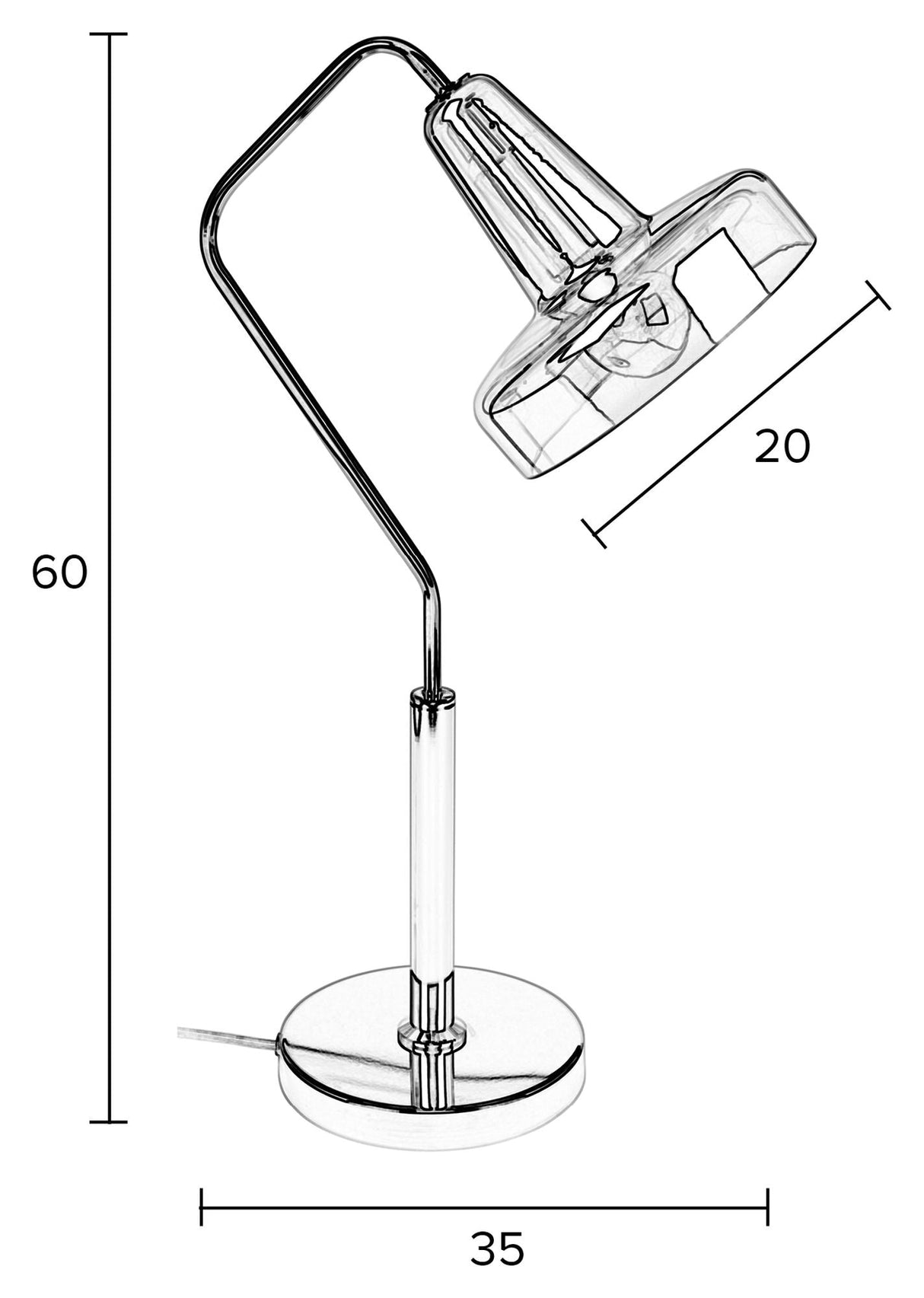 Nixon Bordlampe m. Grøn glasskærm - Unoliving.com