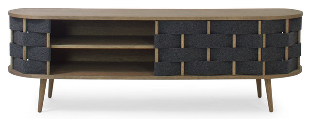 Njordec Felt TV-bord, Røget Eg, B:160 - Unoliving.com