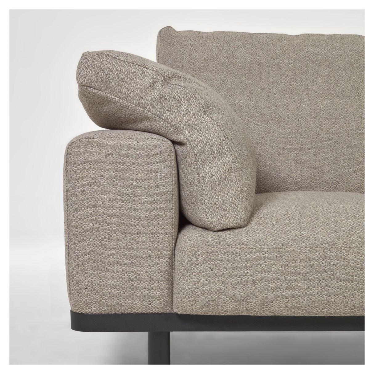 Noa 3-pers. Sofa, Beige m. sorte ben - Unoliving.com