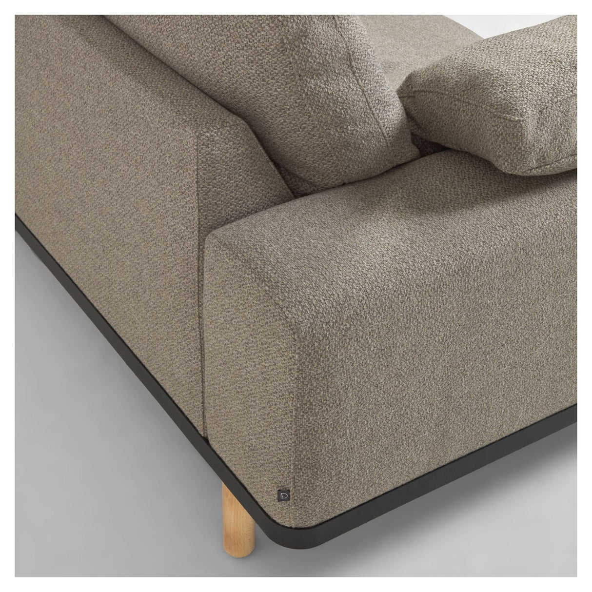 Noa 3-pers. Sofa m. puder Beige/Natur - Unoliving.com