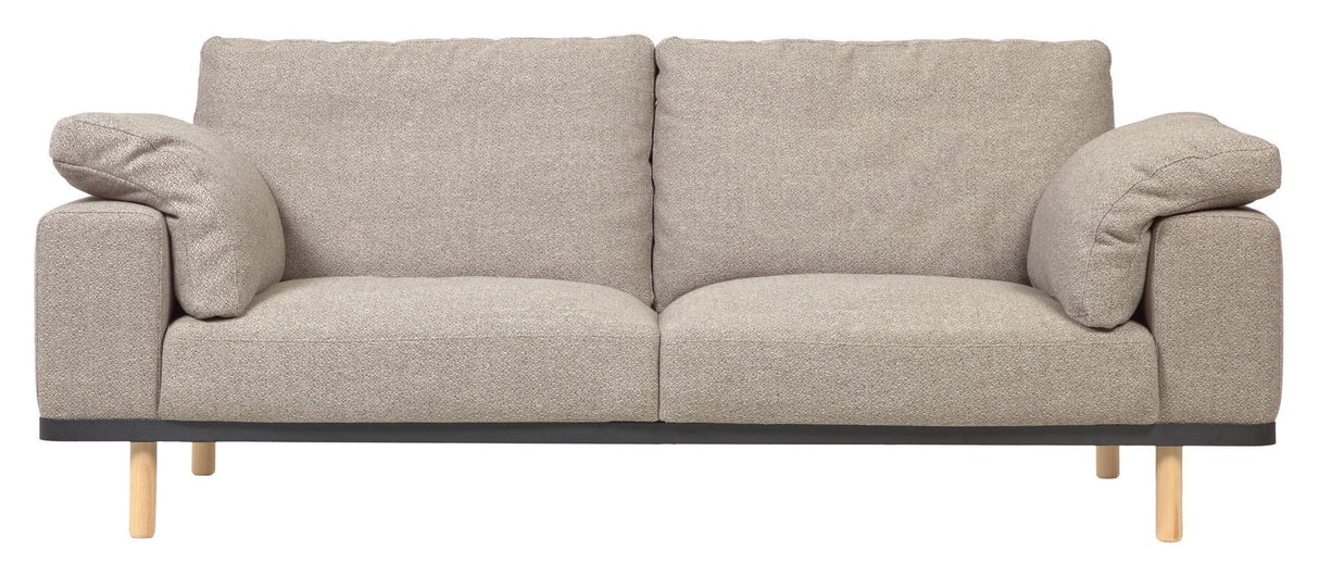 Noa 3-pers. Sofa m. puder Beige/Natur - Unoliving.com