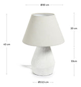 Noara Bordlampe - Hvid finish - Unoliving.com