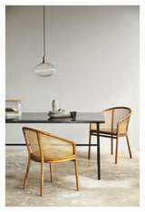 Nordal MOSSO Spisebordsstol - Lys Teak/Rattan - Unoliving.com