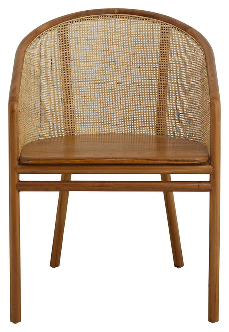 Nordal MOSSO Spisebordsstol - Lys Teak/Rattan - Unoliving.com