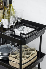 Nordal - Rullebord m/3 bakker - Sort - Unoliving.com