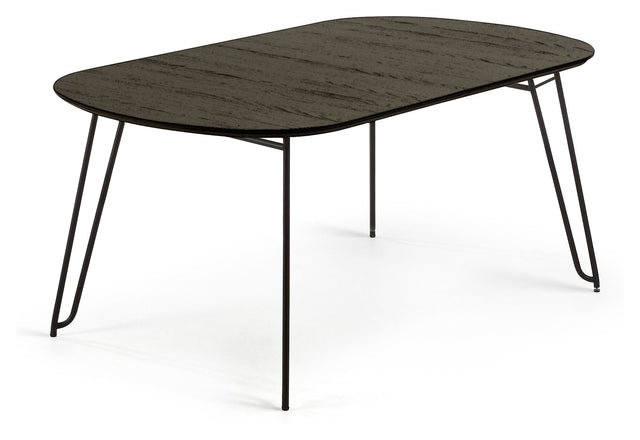 Norfort Spisebord, 170/320x100, Sort/Gråbrun - Unoliving.com