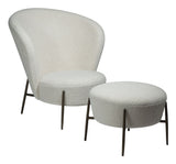 ORBIT Loungestol, Hvid/beige Stof - Unoliving.com