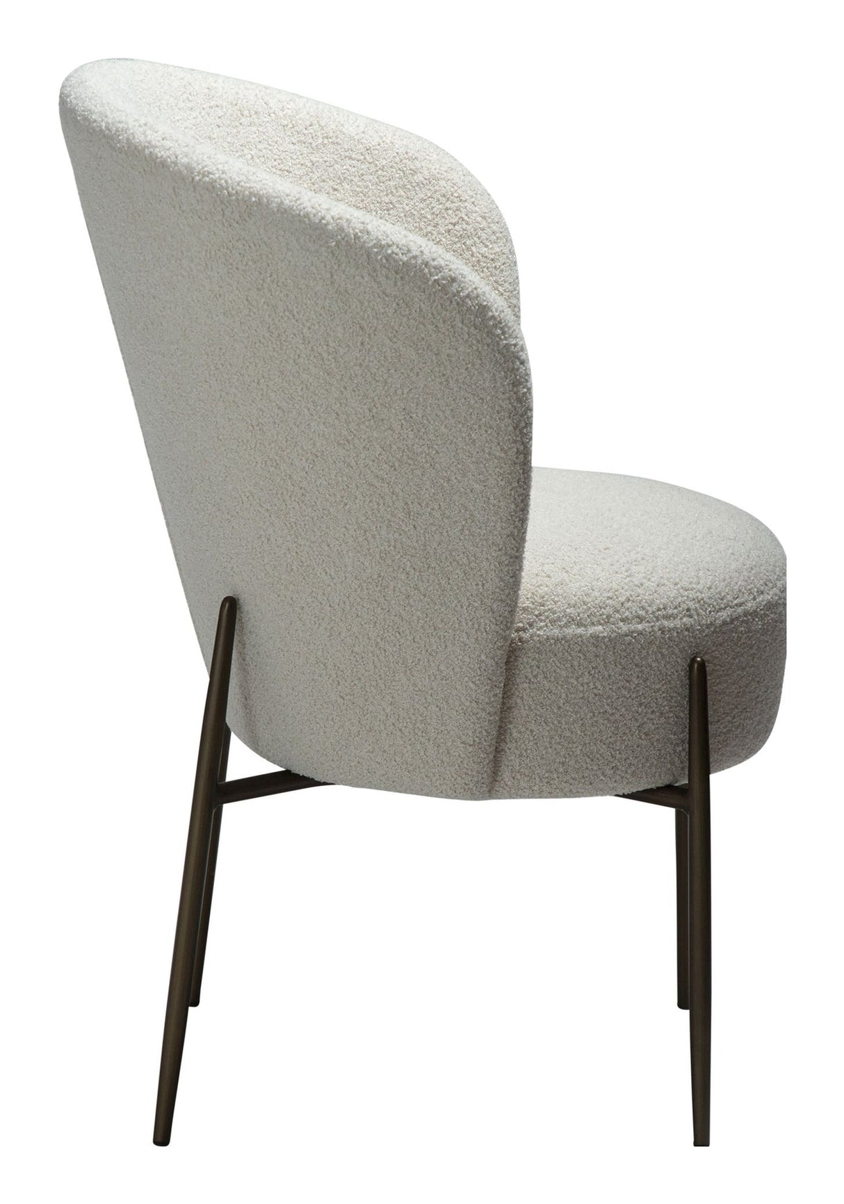 ORBIT Spisebordsstol, Hvid/beige Stof - Unoliving.com