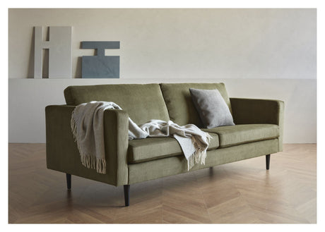 Obling 3-pers. Sofa, grøn fløjl - Unoliving.com