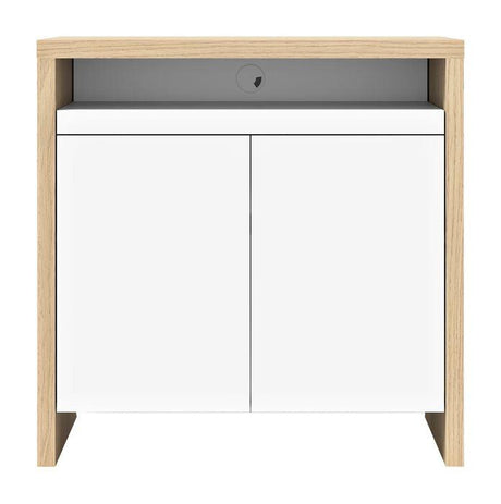 Olival Sidebord, Lys eg/Hvid, 90x42x90 - Unoliving.com