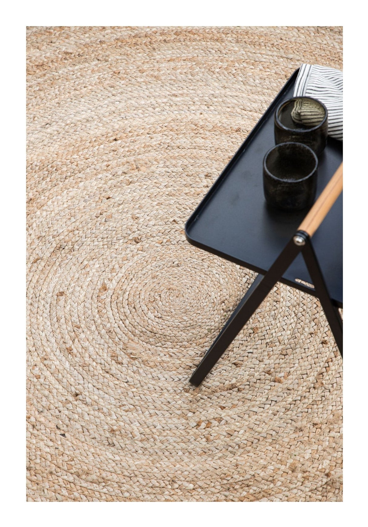 Oliver Tæppe, Jute, Natur, Ø200 - Unoliving.com