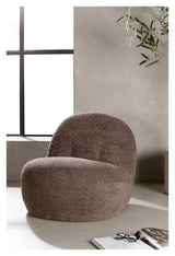 Omaha Loungestol ,Brun Bouclé - Unoliving.com