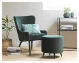 Ottowa Loungestol, Grøn Velour - Unoliving.com