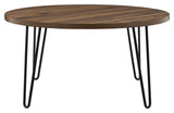 Owen Retro Round sofabord, Valnød-look - Unoliving.com