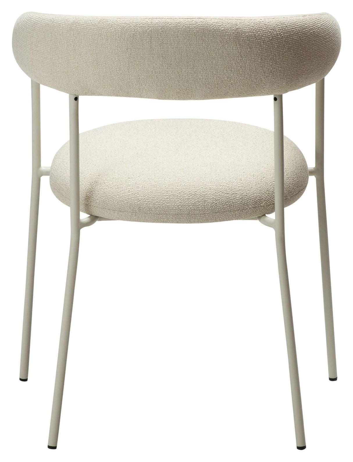 PLENTI Spisebordsstol m. armlæn, Beige Bouclé - Unoliving.com