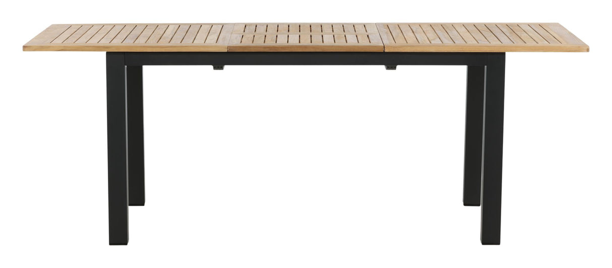 Panama, Havebord 152/210, Sort Alu/teak - Unoliving.com