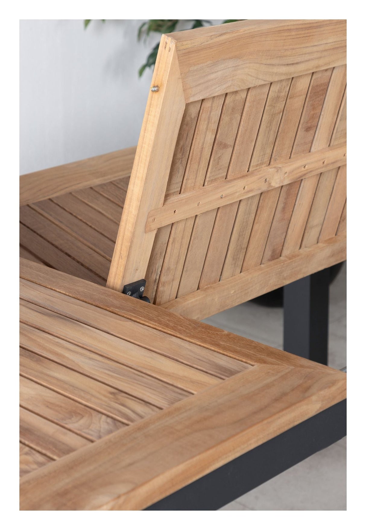 Panama, Havebord 152/210, Sort Alu/teak - Unoliving.com