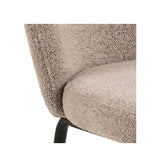 Patricia Spisebordsstol, Beige stof/ben i Matsort metal - Unoliving.com